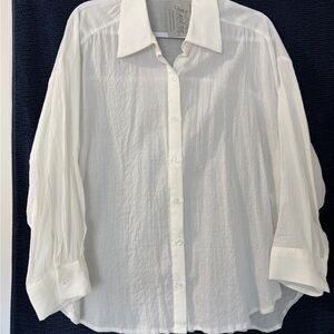 Mustard Seed White Button-Down Shirt